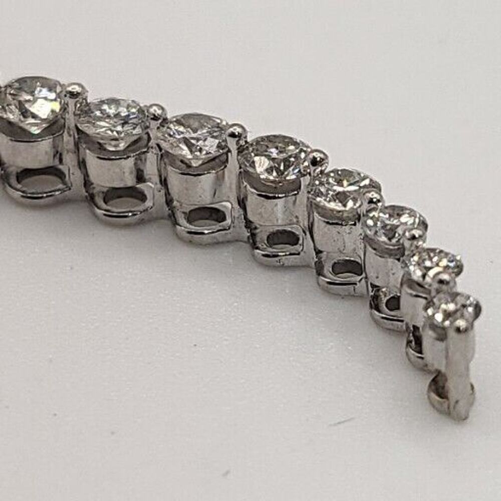 14k White Gold Diamond Tears Shape Pendant 12 Round Diamonds 1 1/2 Ct Necklace View 4